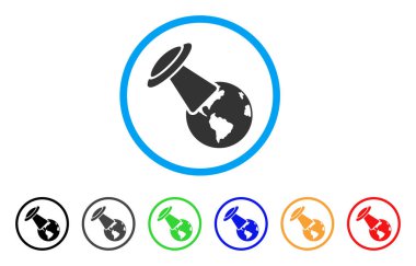 UFO dünya yuvarlak simge araştırıyor