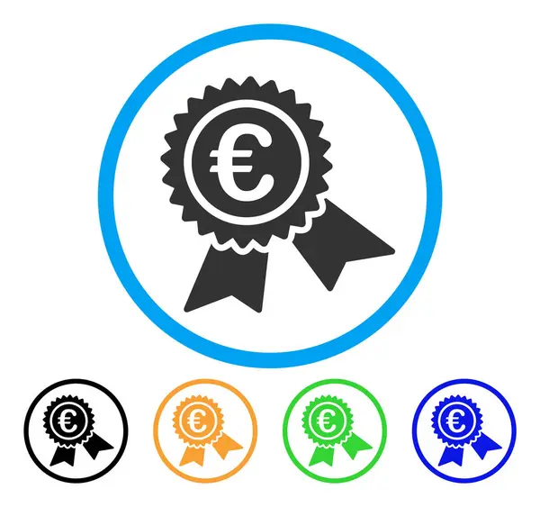 Icône ronde du sceau européen de garantie — Image vectorielle