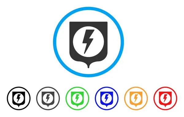 Electric Protection Rounded Icon — Stock Vector