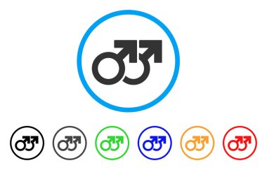 Simge eşcinsel çift yuvarlak