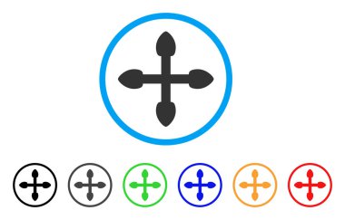 Okları simge yuvarlak