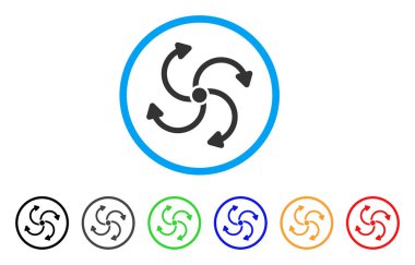 Fan döndürme yuvarlak simgesi