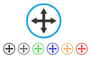 Quadro okları simge yuvarlak