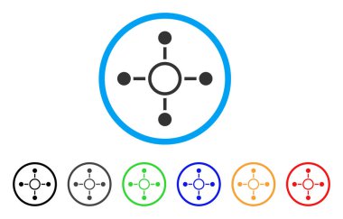 Radyal yapısı yuvarlak simge