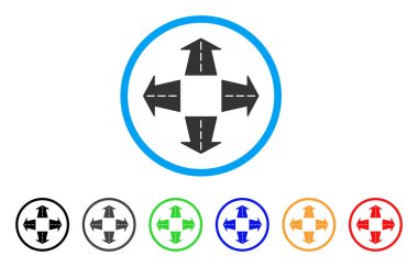 Yol tarifi yuvarlak simge