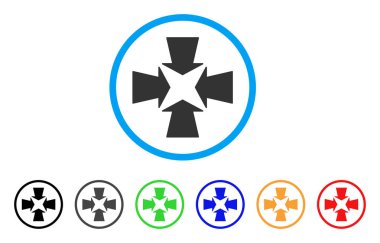 Oklar yuvarlak simge küçültmek