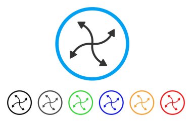 Girdap okları yuvarlak simge