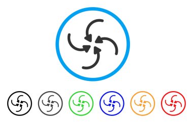 Girdap okları simge yuvarlak