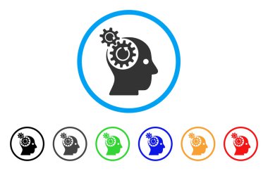 Beyin Gears döndürme yuvarlak simgesi