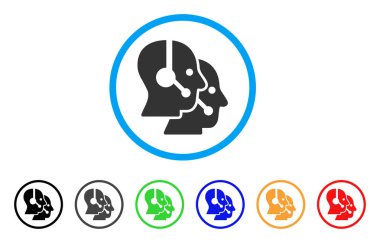 Çağrı merkezi operatörleri simgesi yuvarlak