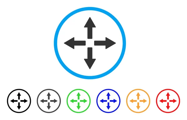 확장 화살표 둥근된 아이콘 — 스톡 벡터
