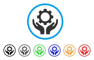 Dişli bakım el yuvarlak simge