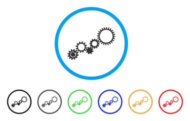 Dişli mekanizması yuvarlak simge