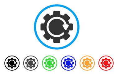 Dişli döndürme yönünü yuvarlak simgesi