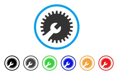 Dişli araçları yuvarlak simge