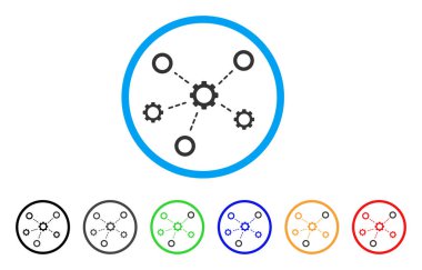 Gears'ı ilişkileri simgesi yuvarlak