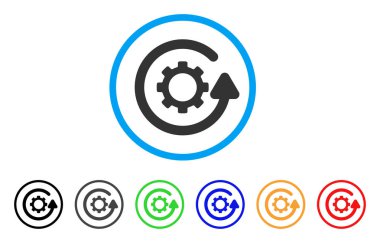 Gearwheel döndürme yönünü yuvarlak simgesi