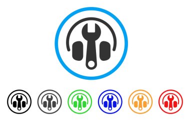 Ayarlama kulaklık yuvarlak simge anahtarı