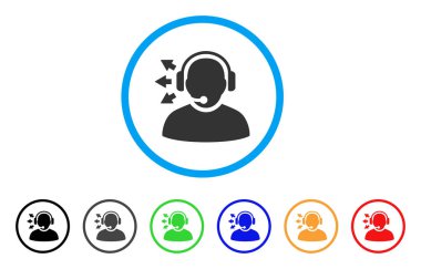 Operatör cevap konuşma simgesini yuvarlak