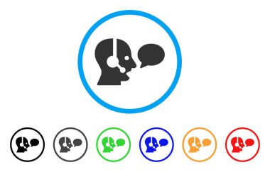 Operatör ileti balon yuvarlak simgesi