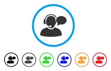 Operatör ileti yuvarlak simgesi