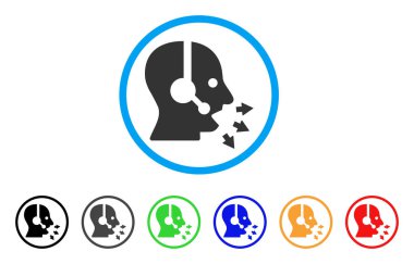 Operatör yuvarlak simge konuşmak