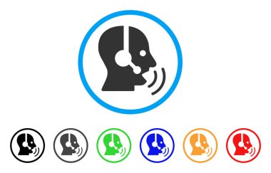 Yuvarlak simge işleç konuşma ses dalgaları