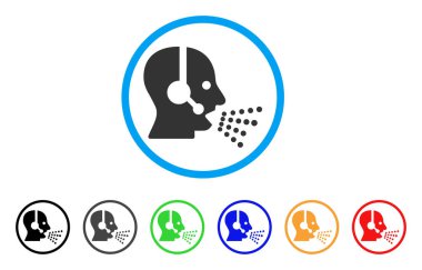 Operatör konuşma yuvarlak simge