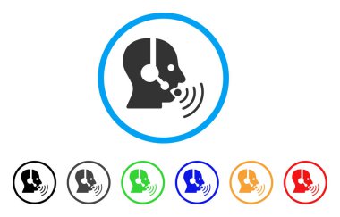 Ses dalgaları yuvarlak simge konuşmak işleç