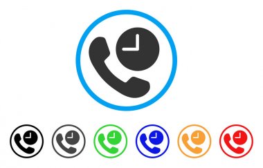 Telefon saat yuvarlak simgesini