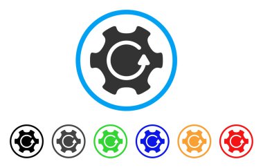 Döndürme dişli yuvarlak simge