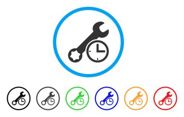 Hizmet saat yuvarlak simgesini