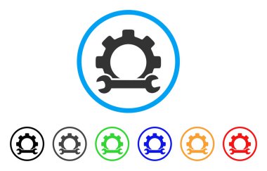 Hizmet araçları yuvarlak simge