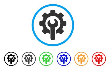 Hizmet araçları yuvarlak simge