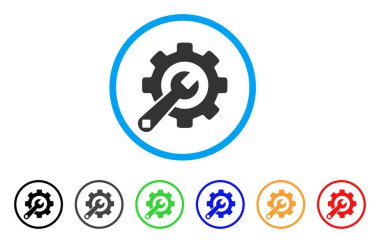 Hizmet araçları yuvarlak simge