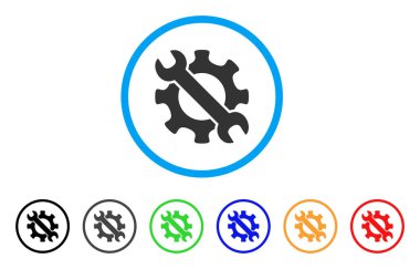 Hizmet araçları yuvarlak simge