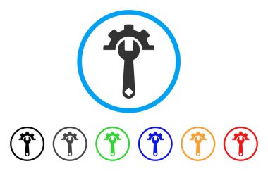 Hizmet araçları yuvarlak simge