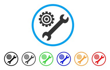 Hizmet araçları yuvarlak simge