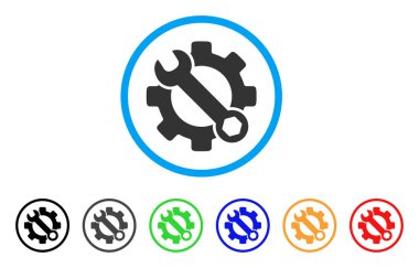 Hizmet araçları yuvarlak simge