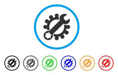 Hizmet araçları yuvarlak simge