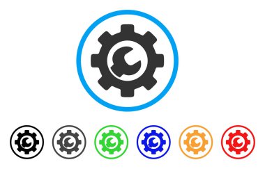 Hizmet araçları yuvarlak simge