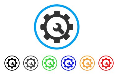 Hizmet araçları yuvarlak simge