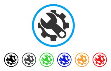 Hizmet araçları yuvarlak simge