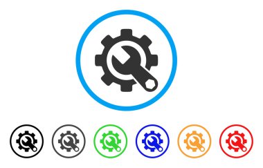 Hizmet araçları yuvarlak simge