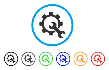 Hizmet araçları yuvarlak simge