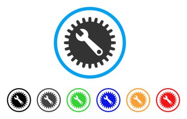 Hizmet araçları yuvarlak simge