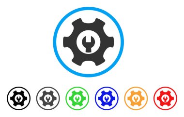 Hizmet araçları yuvarlak simge