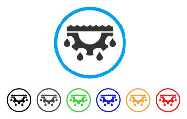 Simge su dişli damla yuvarlak