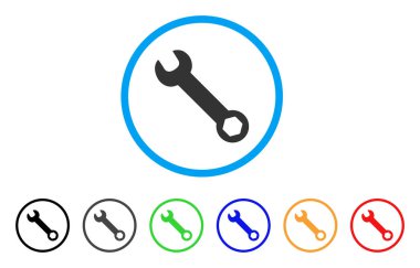 Yuvarlak İngiliz anahtarı simgesini