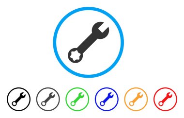 Yuvarlak İngiliz anahtarı simgesini